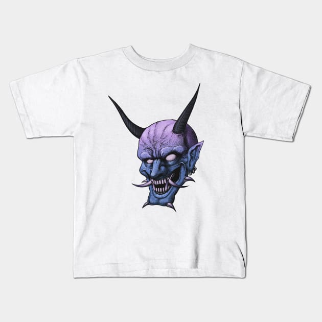 Oni demon Kids T-Shirt by FangZ